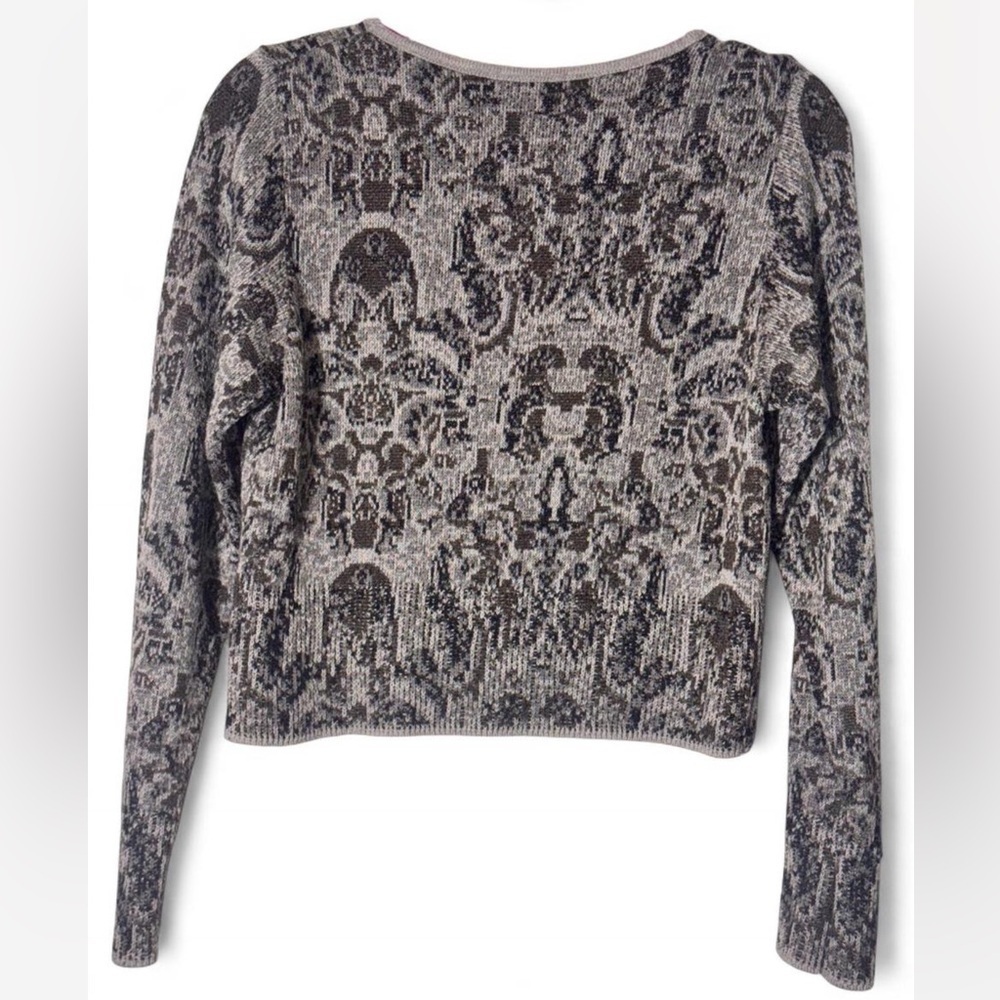 Joan Vass Patterned Sweatshirt. Size S - Picture 3 of 5